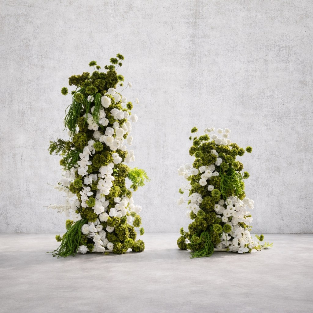 Forest Green faux floral set